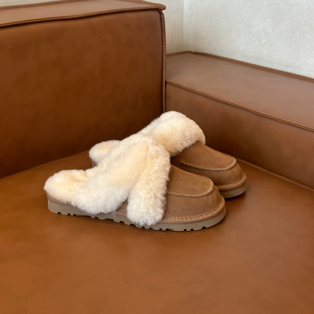Damen Flauschige Clogs mit weichem Innenfutter EB