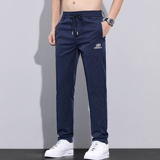 Herren Sportliche Freizeithose mit verstellbarem Kordelzug und seitlichen Reißverschlusstaschen EB