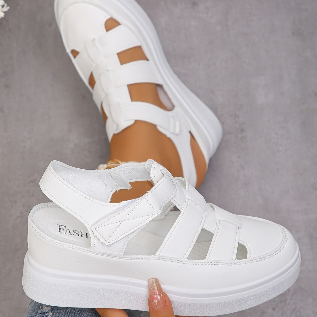 Damen Wedge-Sneaker mit verstellbaren Riemen und rutschfester Sohle EB