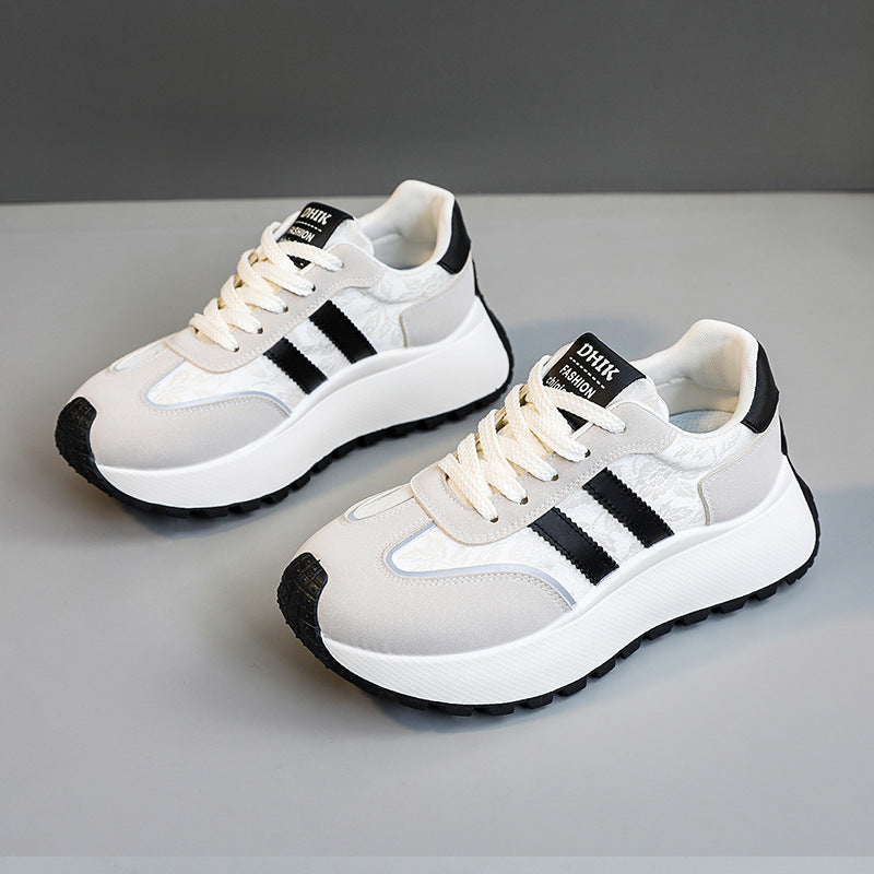 Damen modische Sneakers mit verstärktem Sohlenprofil und atmungsaktivem Obermaterial EB