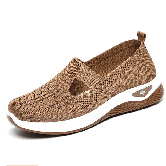 Damen nan leichte gestrickte Slipper mit orthopädischer Komfortsohle EB