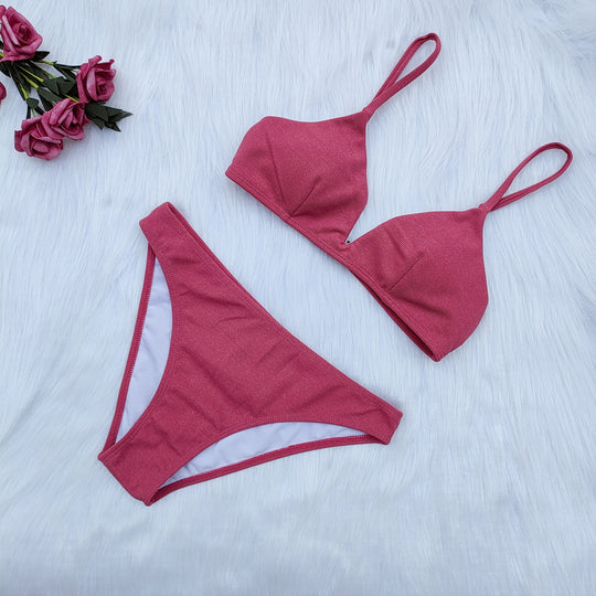 Damen Triangel-Bikini-Set mit verstellbaren Trägern EB