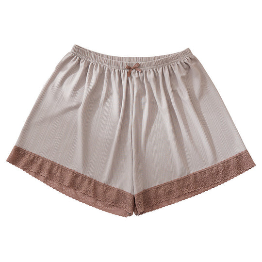Damen Lässige Shorts mit dekorativem Spitzenbesatz EB