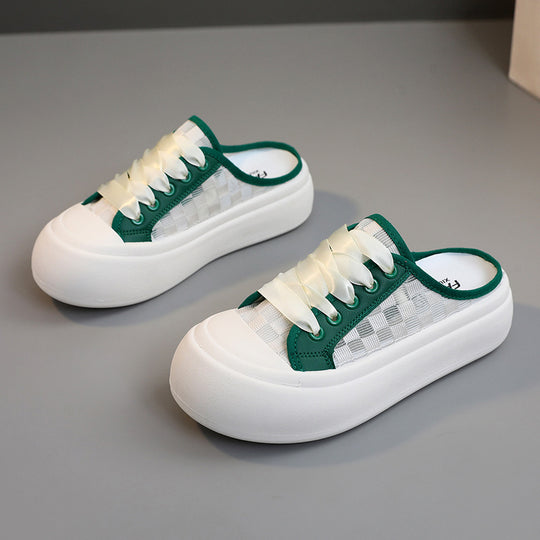 Damen Slip-On Sneakers im modernen Design mit transparentem Obermaterial und bequemer Sohle EB
