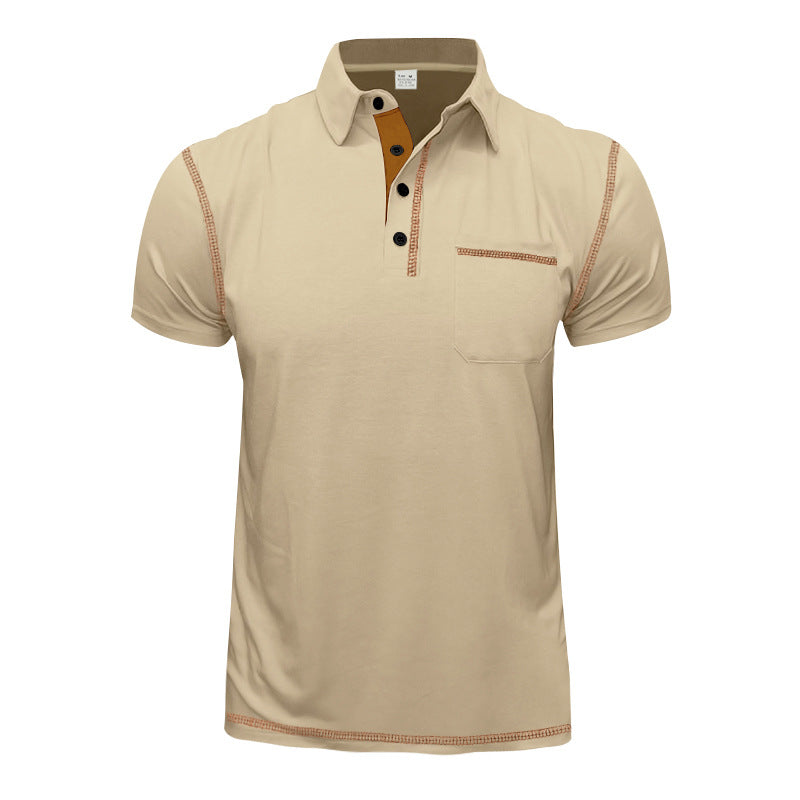 Herren Poloshirt mit modernem Kragen und praktischen Knopfdetails EB