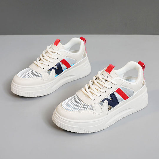 Damen modische Sneaker mit atmungsaktiver Mesh-Oberfläche und dämpfendem Sohlenprofil EB