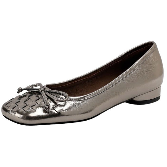 Damen Ballerinas mit geflochtenem Design und komfortablem Fußbett EB