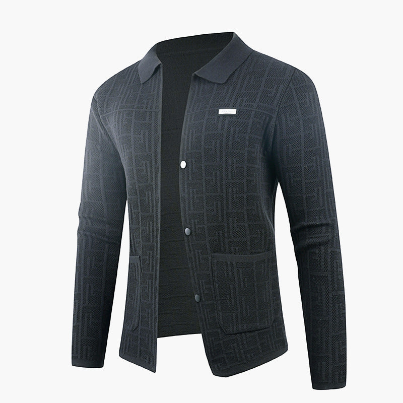 Herren modische Strickjacke mit einzigartigem Muster EB