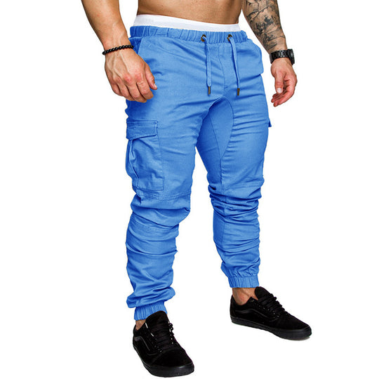 Herren nan Slim-Fit Cargo-Joggerhose mit elastischem Tunnelzug, verstärkten Nähten und Mehrfachtaschen EB