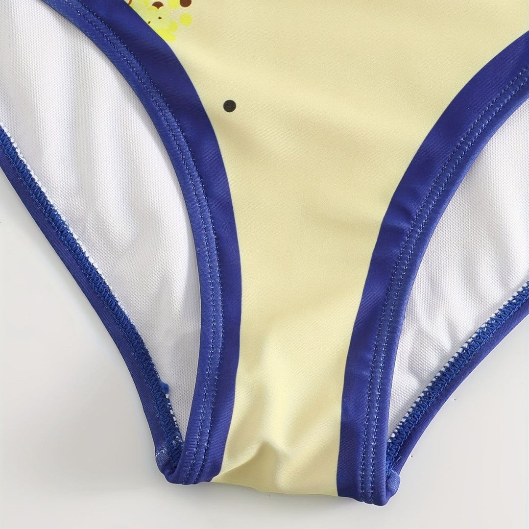 Damen Buntbedruckter Badeanzug mit passendem Wickelrock EB