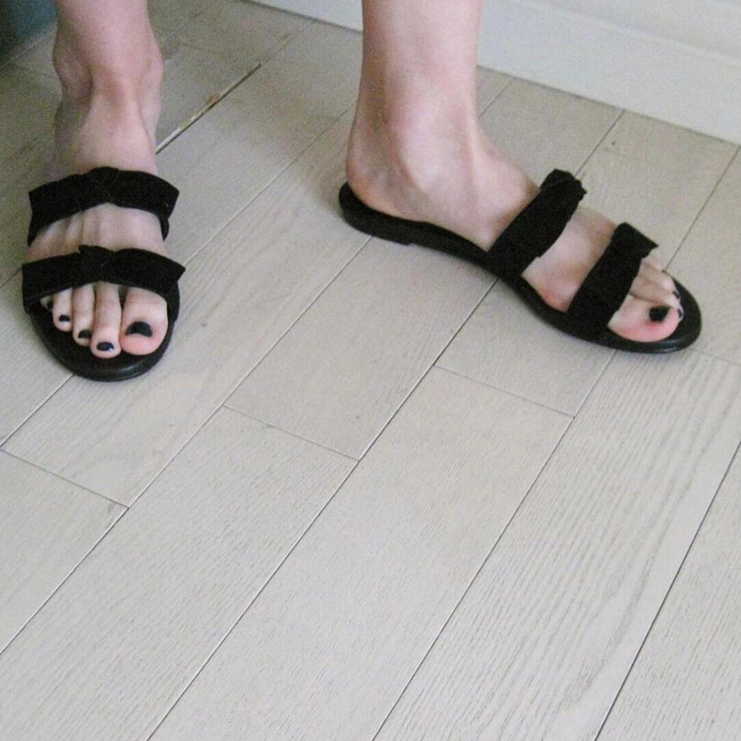 Damen stilvolle Slipper mit dekorativem Schleifendetail EB