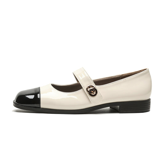 Damen Mary-Jane Pumps mit edlem Lackfinish und modischem Riemen EB