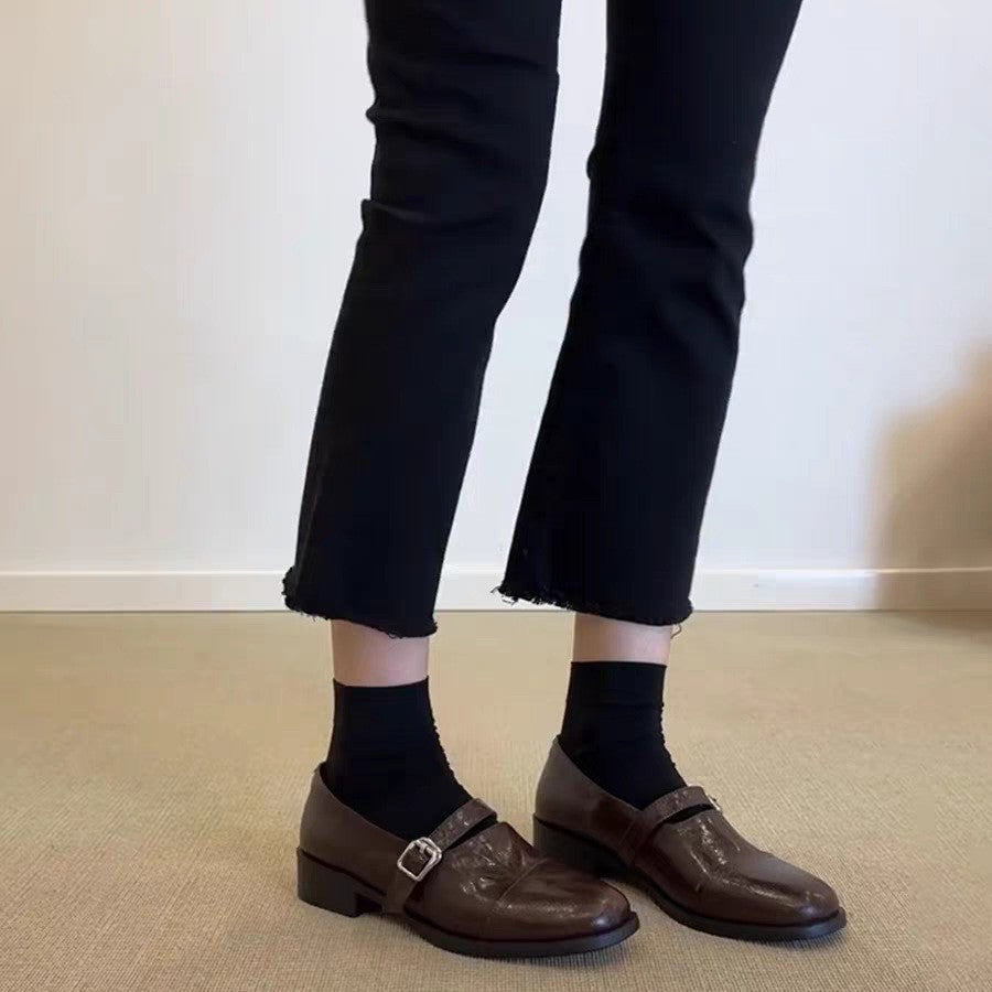Damen Komfortable Slipper mit dekorativen Riemen und eleganter Schnalle EB