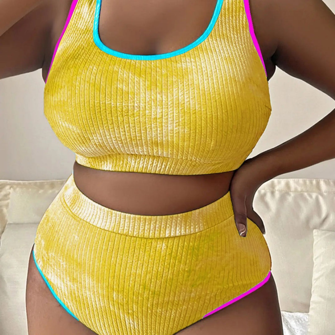 Damen Sportiv geschnittenes Bikini-Set EB