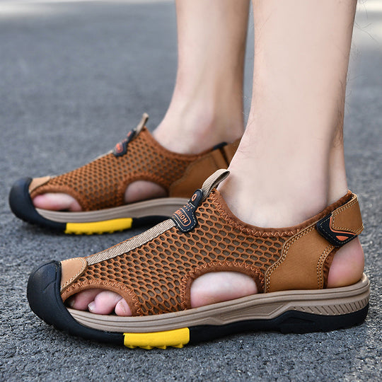Herren Atmungsaktive Outdoor-Sandalen mit rutschfester Sohle und verstellbarem Riemen EB