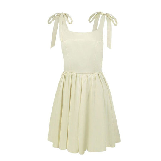 Damen lässiges Sommerkleid mit Schleifen EB