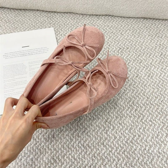 Damen Ballerinas mit Schleifenverzierung EB