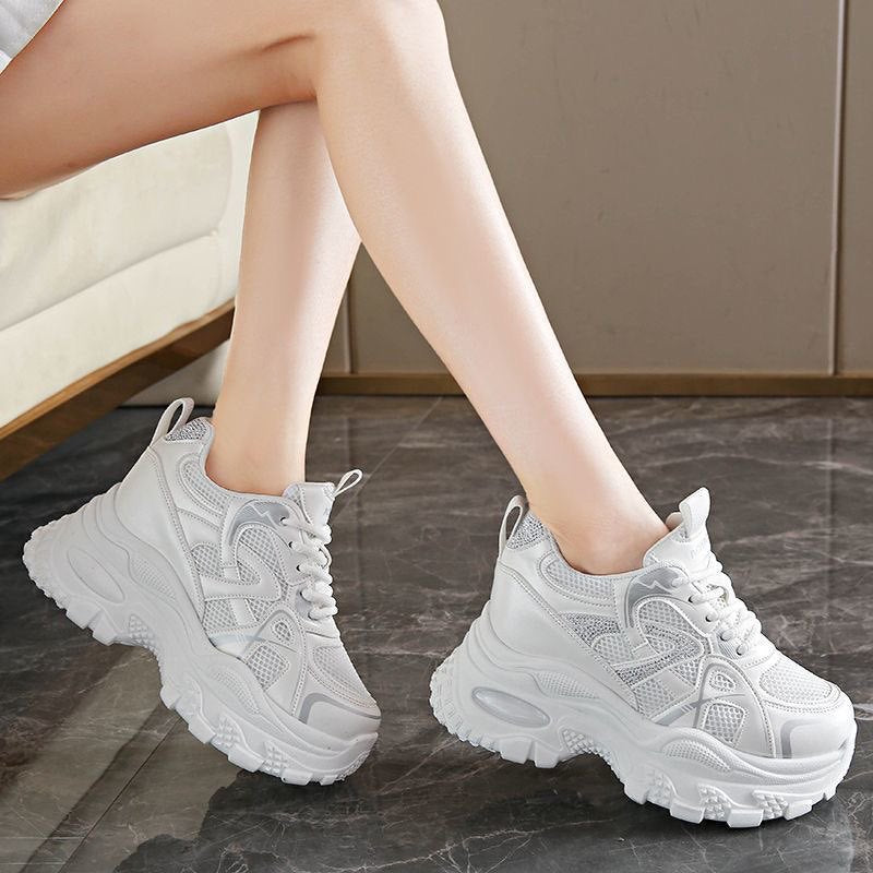 Damen Sportliche Chunky Sneakers mit atmungsaktiven Mesh-Obermaterial und rutschfester Sohle EB