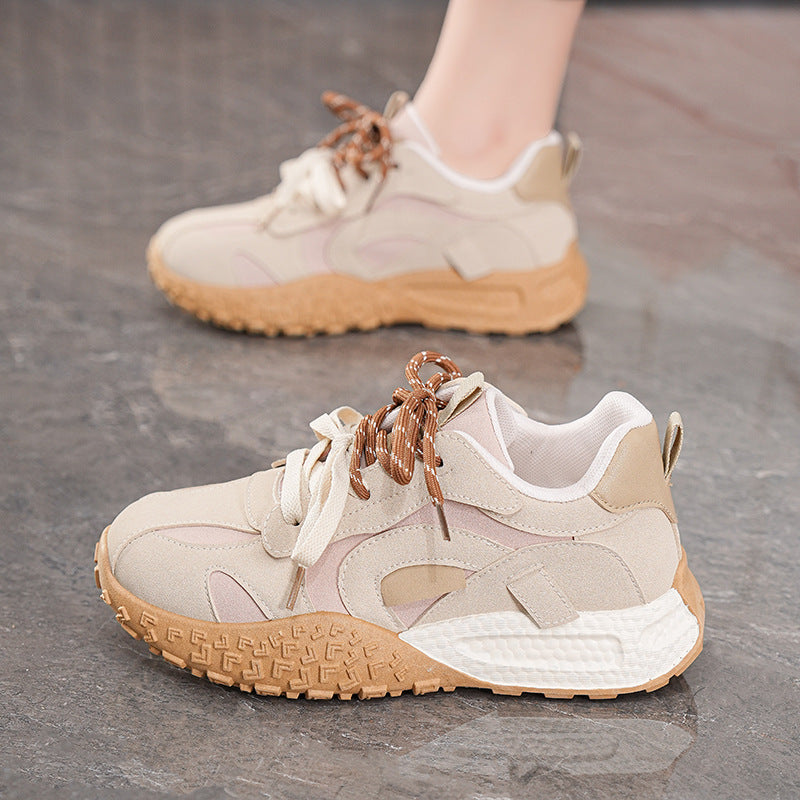 Damen Sportliche Sneakers mit robustem Sohlenprofil und atmungsaktiver Obermaterialstruktur EB