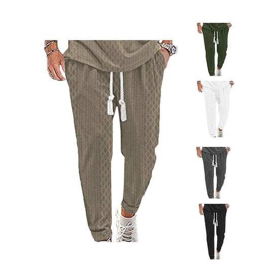 Herren nan Thermo-Zopfstrick-Jogginghose mit breitem Rippenbund und dekorativer Kordel EB