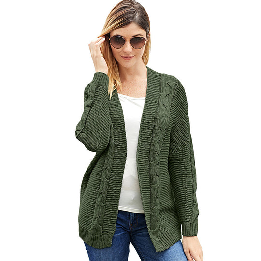 Damen Strickjacke mit zeitlosem Zopfmuster EB