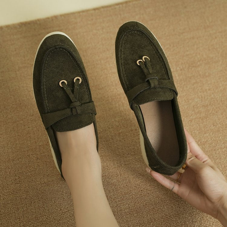 Damen nan bequeme Slip-On Loafer mit dekorativem Quastenbesatz und ergonomischer Gummisohle EB