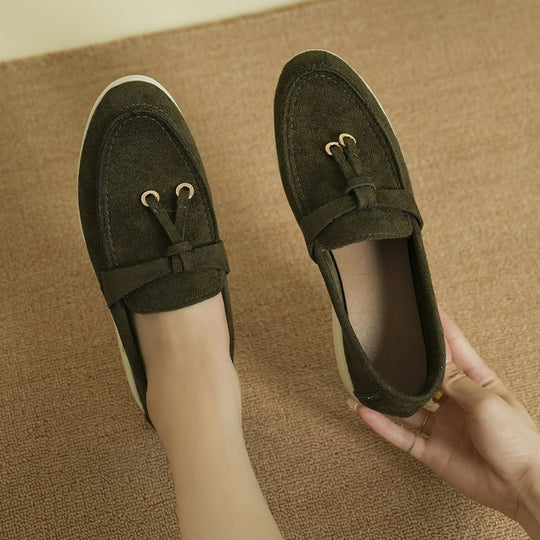 Damen nan bequeme Slip-On Loafer mit dekorativem Quastenbesatz und ergonomischer Gummisohle EB
