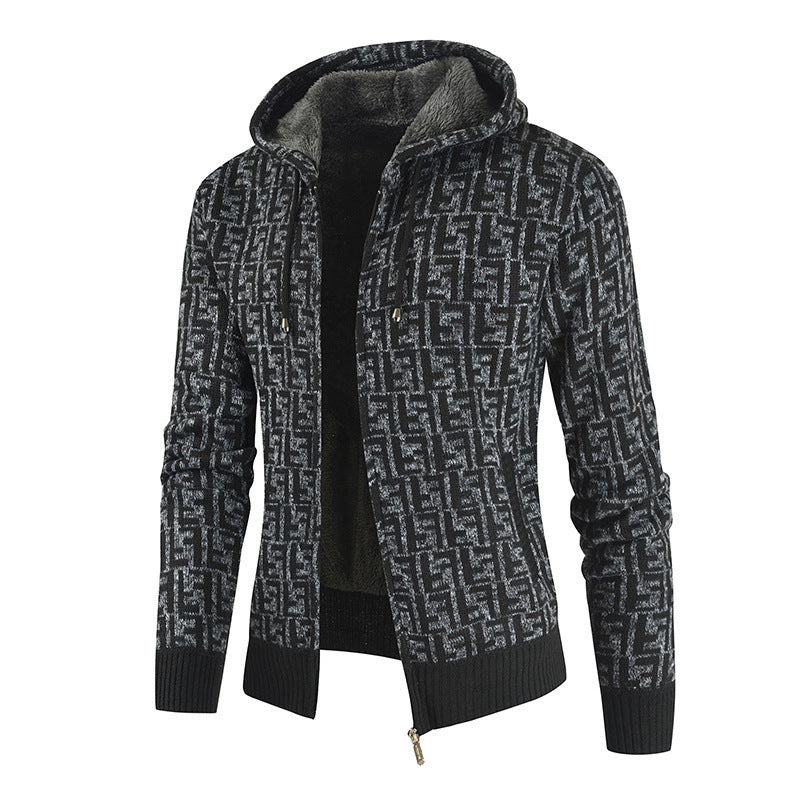 Herren Warm gefütterte Kapuzenjacke EB