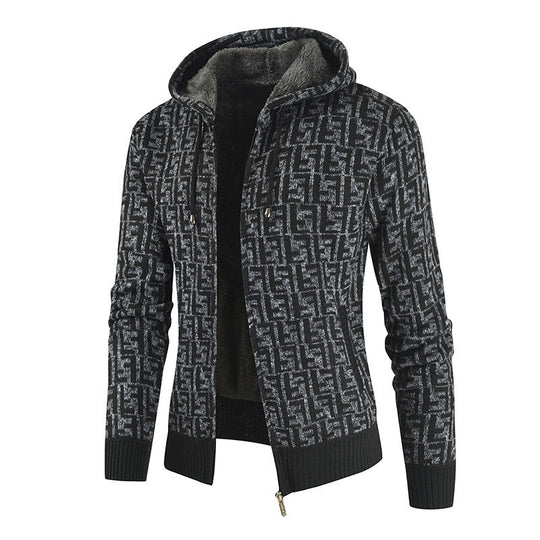 Herren Warm gefütterte Kapuzenjacke EB