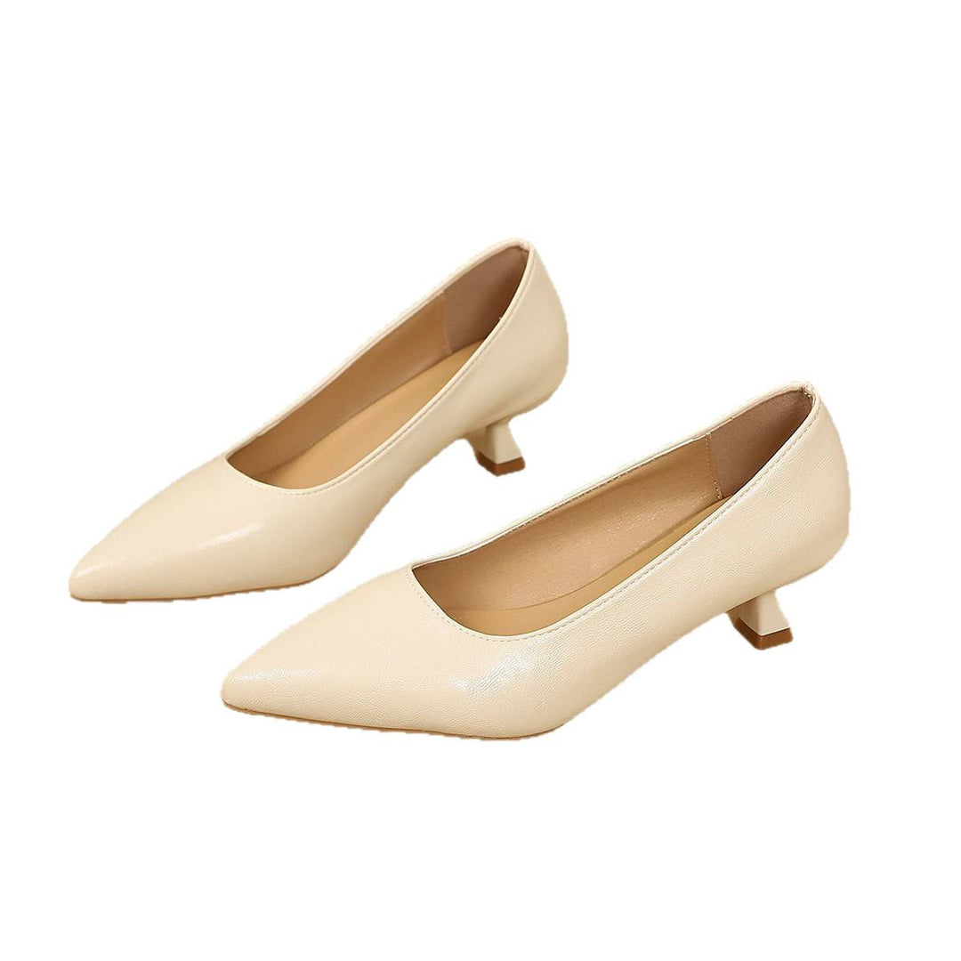 Damen spitze Pumps mit elegantem Blockabsatz EB