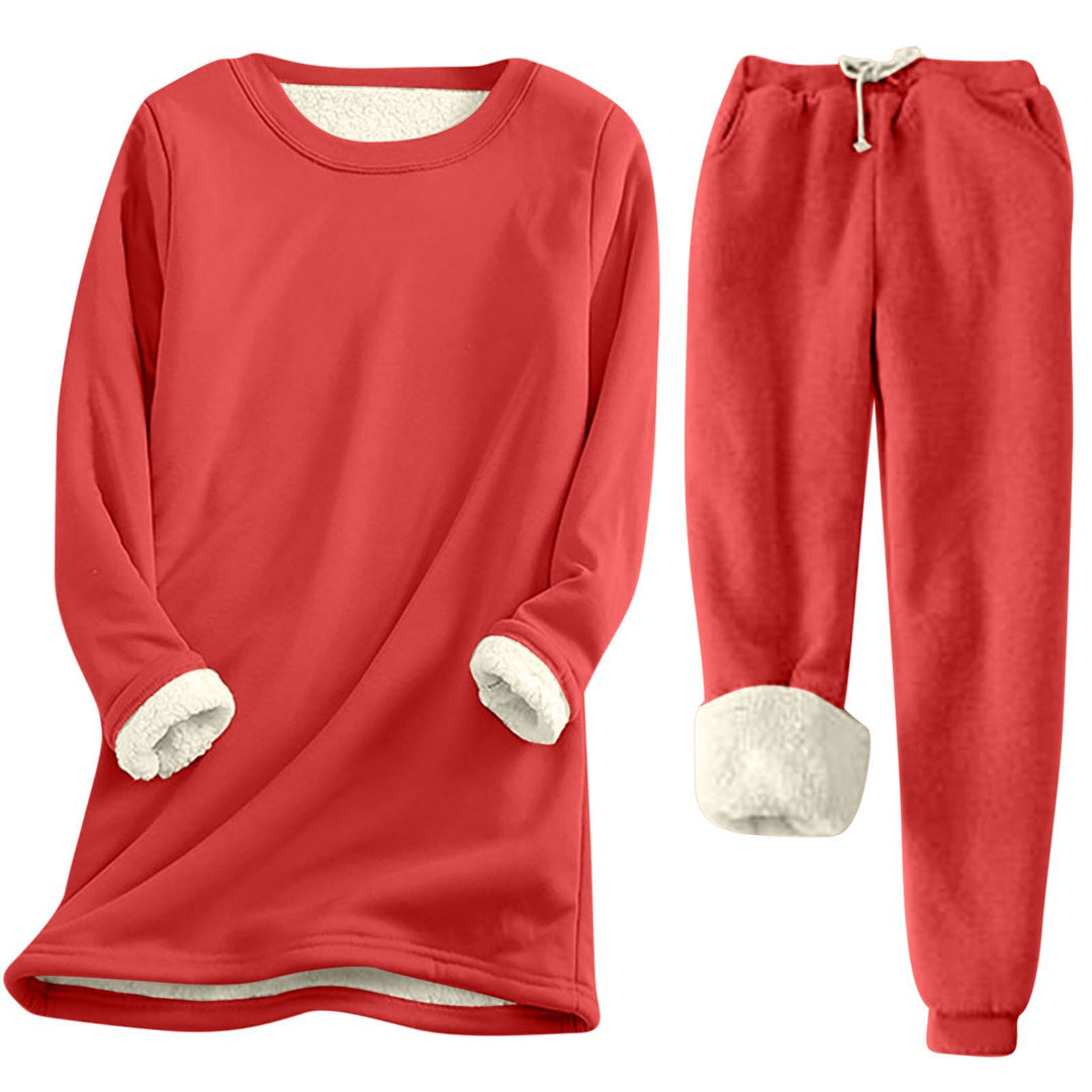 Damen Freizeit Sweatshirt-Set mit kuscheligem Innenfutter und lässiger Passform EB