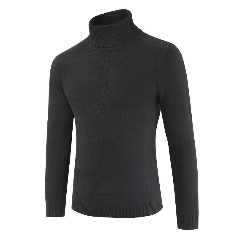 Herren Rollkragenpullover aus weichem Strickmaterial mit modernem Design EB