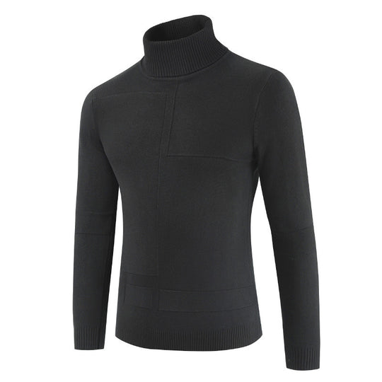 Herren Rollkragenpullover aus weichem Strickmaterial mit modernem Design EB