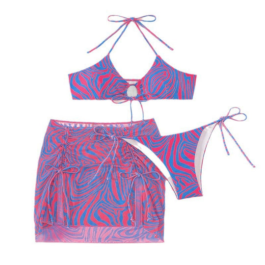 Damen Bikiniset mit raffinierter Schnür- und Rüschendetails EB