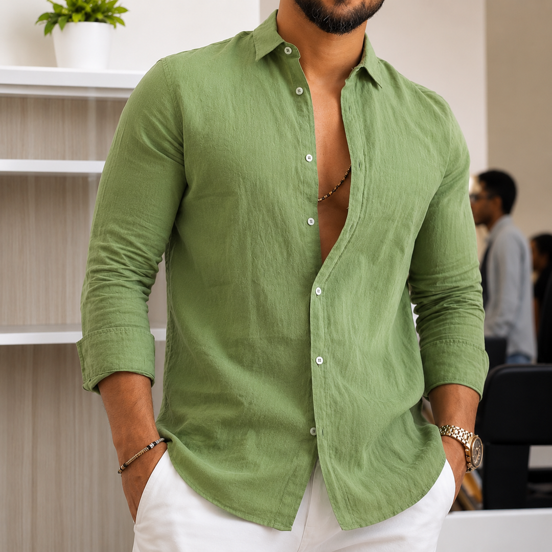 Herren Leichtes Leinenhemd EB