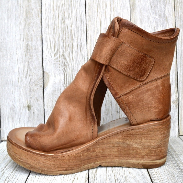 Damen Wedge-Sandaletten mit verstellbarem Schnallenverschluss und komfortablem Fußbett EB