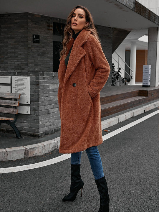 Damen Teddy-Mantel in Oversize-Style EB