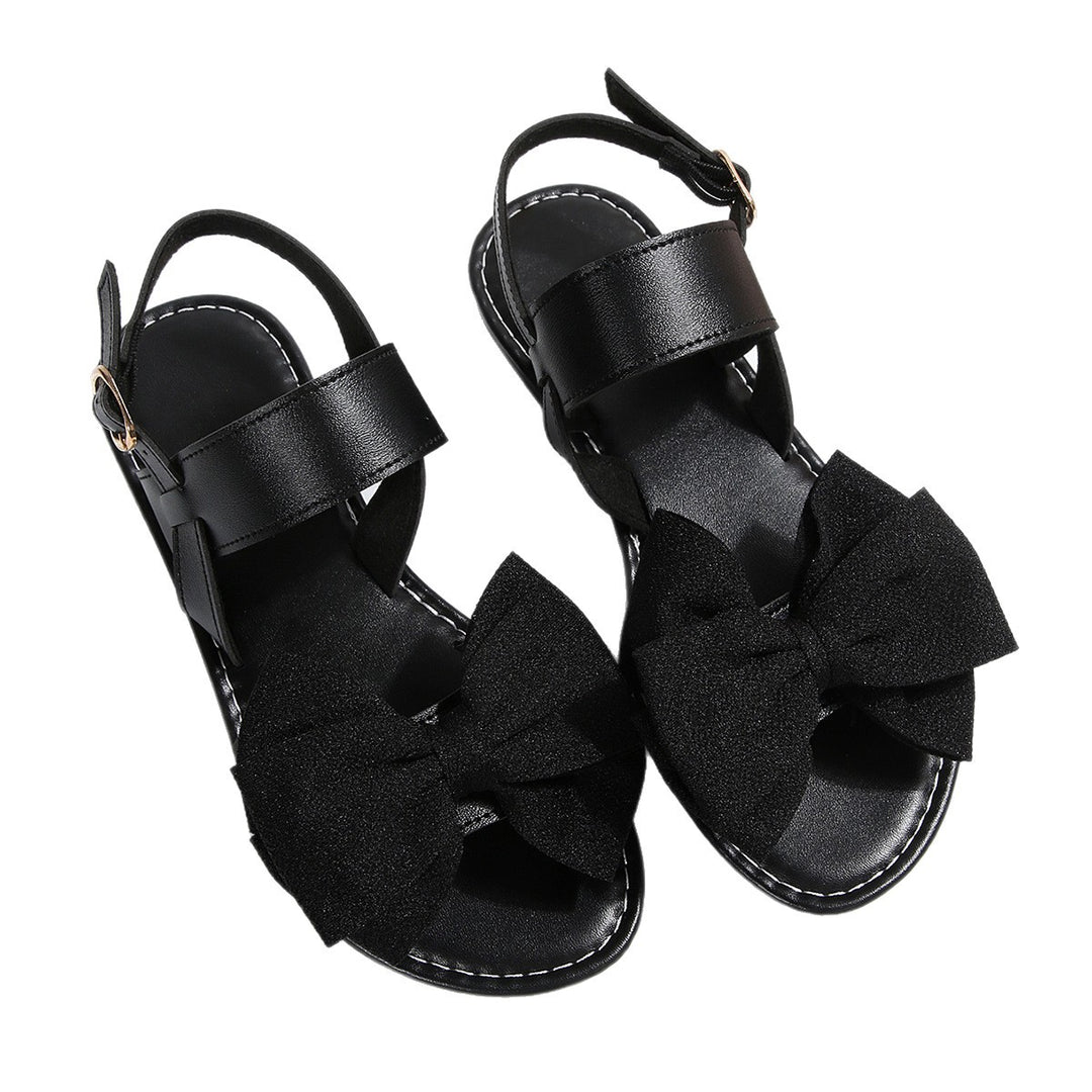 Damen elegante Sandalen mit großem Schleifen-Design und verstellbarem Riemen EB