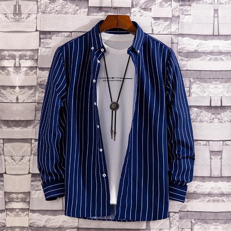 Herren nan lässige Hemdjacke aus leichter Baumwollmischung mit Button-Down-Kragen EB