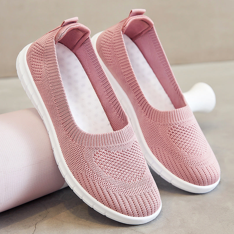 Damen Bequeme Slip-On Sneakers aus atmungsaktivem Material EB