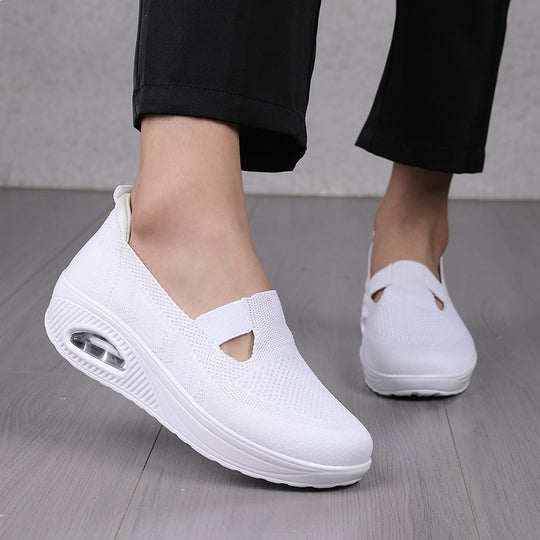 Damen Bequeme Luftige Slip-On Schuhe EB