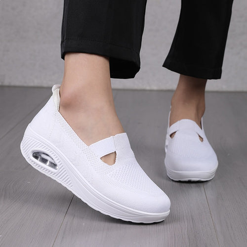 Damen Bequeme Luftige Slip-On Schuhe EB