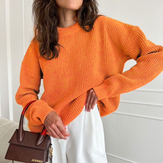 Damen Oversized Strickpullover mit strukturiertem Muster EB