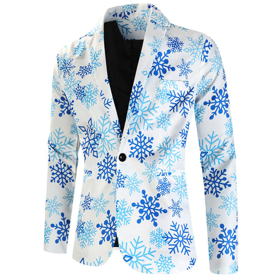 Herren elegantes Anzug-Set mit kreativem Schneeflocken-Muster EB