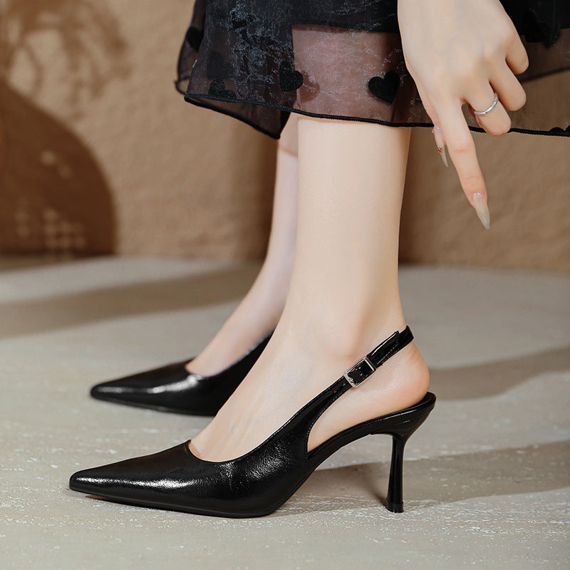 Damen Slingback-Pumps mit elegantem Glanz und komfortablem Fußbett EB