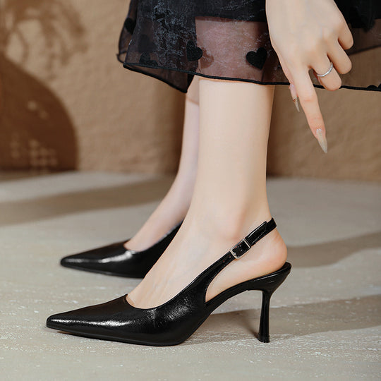 Damen Slingback-Pumps mit elegantem Glanz und komfortablem Fußbett EB