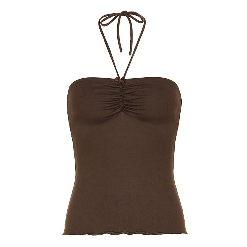 Damen Bandeau-Top mit raffinierten Raffungselementen und verstellbaren Trägern EB