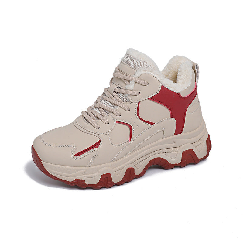 Damen Warmgefütterte High-Top Sneakers mit strapazierfähigem Obermaterial EB