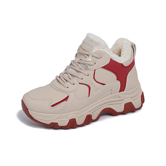Damen Warmgefütterte High-Top Sneakers mit strapazierfähigem Obermaterial EB