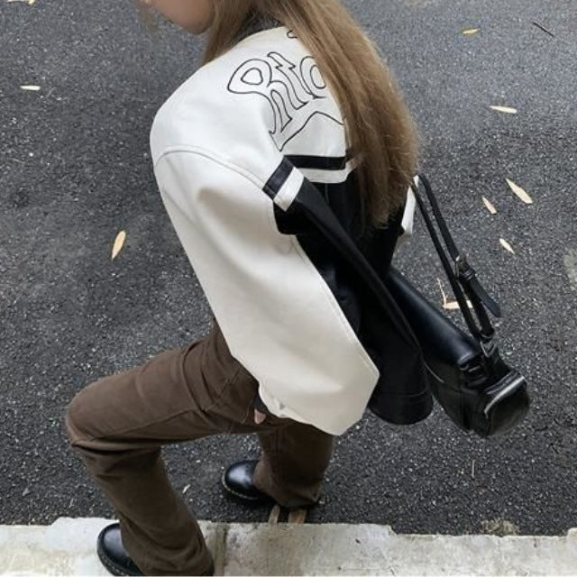Damen stylische Sportjacke mit kontrastierenden Streifen und hochgeschlossenem Kragen EB